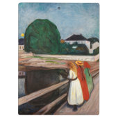 Edvard Munch - De meisjes op de brug Klembord (Achterkant)