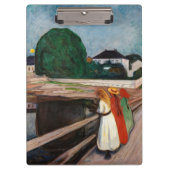 Edvard Munch - De meisjes op de brug Klembord (Voorkant)