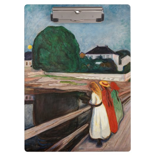 Edvard Munch - De meisjes op de brug Klembord (Voorkant)