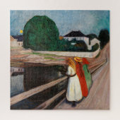 Edvard Munch - De Meisjes op de Brug Legpuzzel (Verticaal)