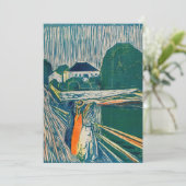 Edvard Munch - De meisjes op de brug, Lithograaf Bedankkaart (Staand voorkant)