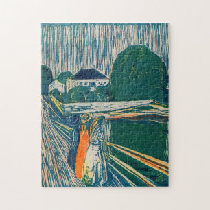 Edvard Munch - De meisjes op de brug, Lithograaf Legpuzzel