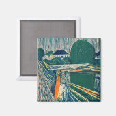 Edvard Munch - De meisjes op de brug, Lithograaf Magneet (Voorkant / Achterkant)