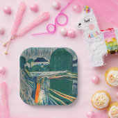 Edvard Munch - De meisjes op de brug, Lithograaf Papieren Bordje (Feest)