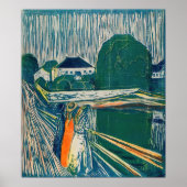 Edvard Munch - De meisjes op de brug, Lithograaf Poster (Voorkant)