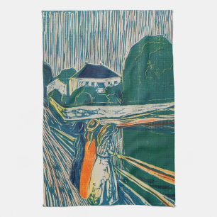 Edvard Munch - De meisjes op de brug, Lithograaf Theedoek