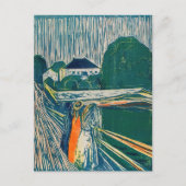 Edvard Munch - De Meisjes op de Brug, Lithografie Briefkaart (Voorkant)