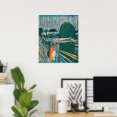 Edvard Munch - De Meisjes op de Brug, Lithografie Poster (Thuiskantoor)