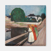 Edvard Munch - De meisjes op de brug Magneet (Voorkant)