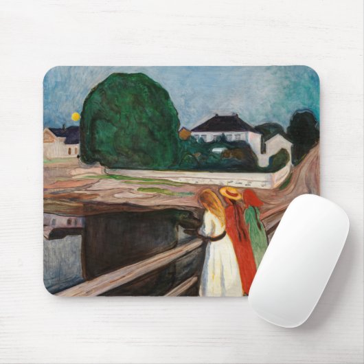 Edvard Munch - De meisjes op de brug Muismat (Met muis)