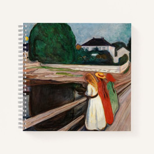 Edvard Munch - De meisjes op de brug Notitieboek (Voorkant)