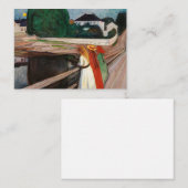 Edvard Munch - De meisjes op de brug Notitiekaartje (Voorkant / Achterkant)
