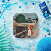 Edvard Munch - De meisjes op de brug Papieren Bordje (Feest)