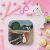 Edvard Munch - De meisjes op de brug Papieren Bordje (Feest)