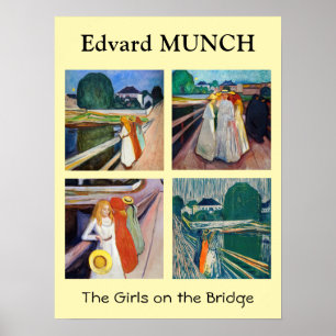 Edvard Munch - De meisjes op de brug Poster