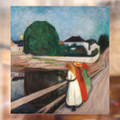 Edvard Munch - De meisjes op de brug Raamsticker (Vel 2)