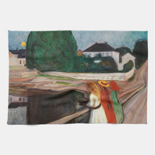 Edvard Munch - De meisjes op de brug Theedoek