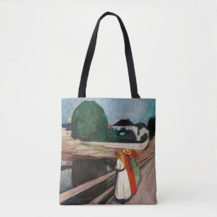 Edvard Munch - De meisjes op de brug Tote Bag