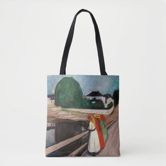 Edvard Munch - De meisjes op de brug Tote Bag (Voorkant)