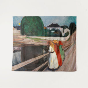 Edvard Munch - De meisjes op de brug Wandkleed