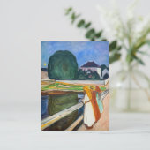 Edvard Munch - De Meisjes op de Brug Witte Nacht Briefkaart (Staand voorkant)