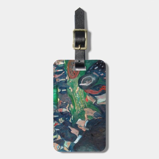 Edvard Munch - De Roulette-tabel in Monte Carlo Bagagelabel (Voorkant verticaal)