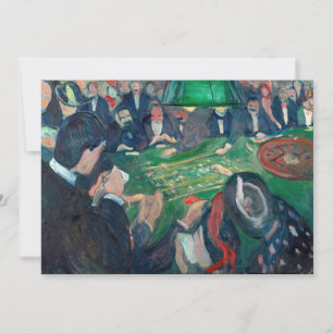 Edvard Munch - De Roulette-tabel in Monte Carlo Bedankkaart