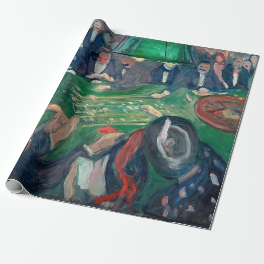 Edvard Munch - De Roulette-tabel in Monte Carlo Cadeaupapier (Uitgerold)