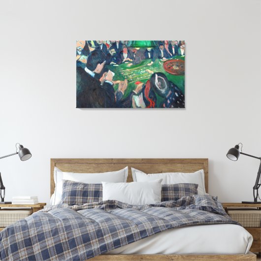Edvard Munch - De Roulette-tabel in Monte Carlo Canvas Afdruk (Insitu (Slaapkamer))