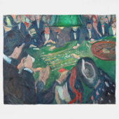 Edvard Munch - De Roulette-tabel in Monte Carlo Fleece Deken (Voorkant (Horizontaal))