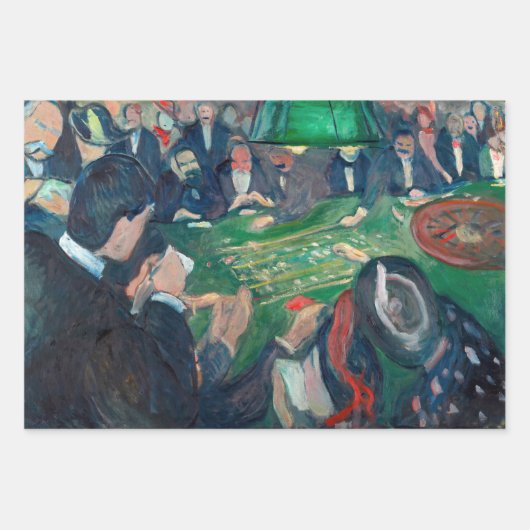 Edvard Munch - De Roulette-tabel in Monte Carlo Inpakpapier Vel (Voorkant 2)