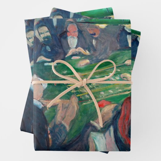 Edvard Munch - De Roulette-tabel in Monte Carlo Inpakpapier Vel (In situ)