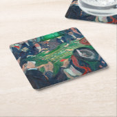 Edvard Munch - De Roulette-tabel in Monte Carlo Kartonnen Onderzetters (Schuin)