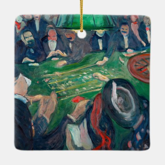 Edvard Munch - De Roulette-tabel in Monte Carlo Keramisch Ornament (Achterkant)