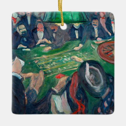 Edvard Munch - De Roulette-tabel in Monte Carlo Keramisch Ornament (Voorkant)