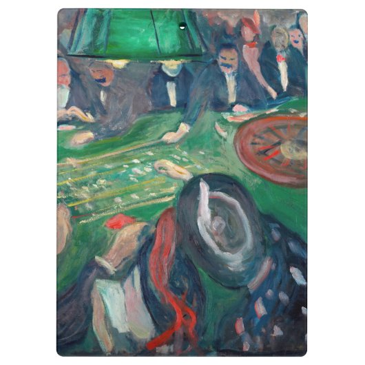 Edvard Munch - De Roulette-tabel in Monte Carlo Klembord (Achterkant)