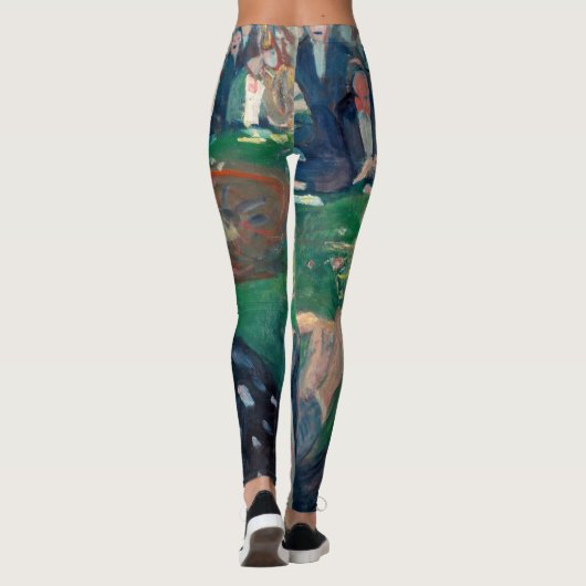 Edvard Munch - De Roulette-tabel in Monte Carlo Leggings (Achterkant)