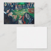 Edvard Munch - De Roulette-tabel in Monte Carlo Notitiekaartje (Voorkant / Achterkant)