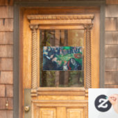 Edvard Munch - De Roulette-tabel in Monte Carlo Raamsticker (Huis Deur)