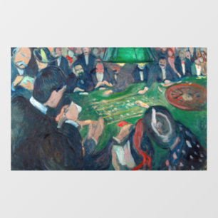Edvard Munch - De Roulette-tabel in Monte Carlo Raamsticker