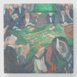 Edvard Munch - De Roulette-tabel in Monte Carlo Stenen Onderzetter