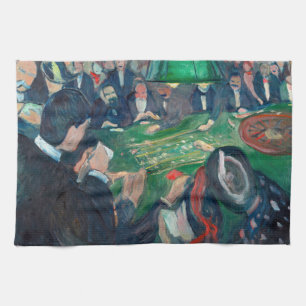Edvard Munch - De Roulette-tabel in Monte Carlo Theedoek
