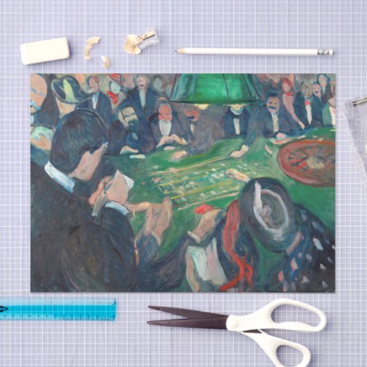 Edvard Munch - De Roulette-tabel in Monte Carlo Tissuepapier (Craft)