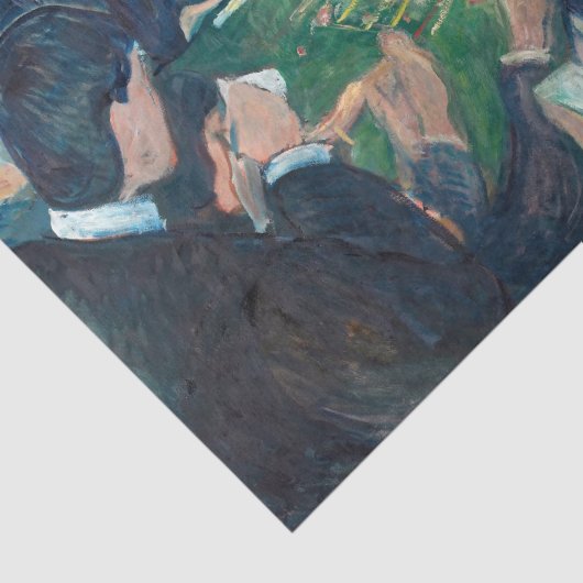 Edvard Munch - De Roulette-tabel in Monte Carlo Tissuepapier (Detail)