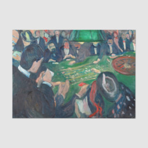 Edvard Munch - De Roulette-tabel in Monte Carlo Tissuepapier
