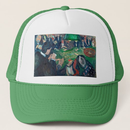Edvard Munch - De Roulette-tabel in Monte Carlo Trucker Pet (Voorkant)