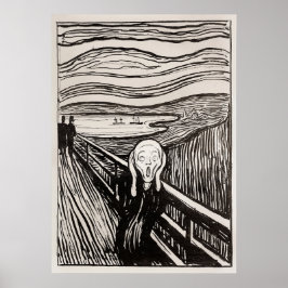 Edvard Munch de schermfoto die beroemd is Poster