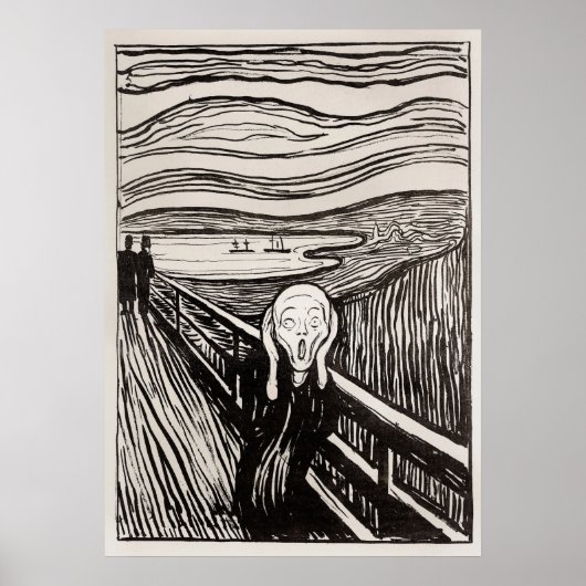 Edvard Munch de schermfoto die beroemd is Poster (Voorkant)
