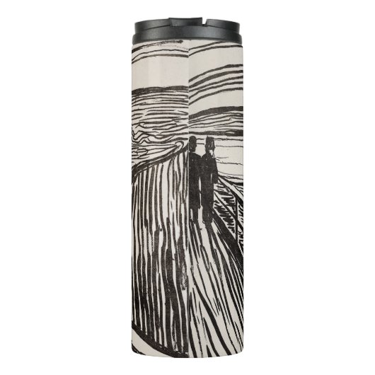 Edvard Munch de schermfoto die beroemd is Thermosbeker (Achterkant)