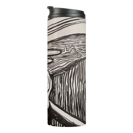 Edvard Munch de schermfoto die beroemd is Thermosbeker (Geroteerd rechts)